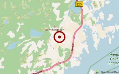 Navigation zum Campingplatz Fredvang Strand Og Skjærgårdscamping