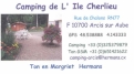 Camping de L'Ile Cherlieu in 10700 Arcis-sur-Aube / Champagne-Ardenne / Frankrijk