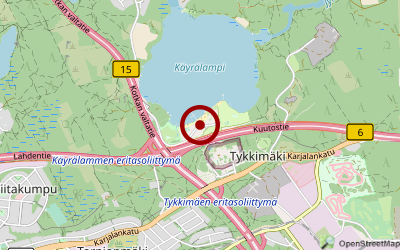 Navigation zum Campingplatz Kouvola Camping Tykkimäki