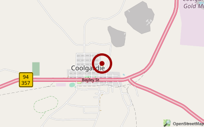 Navigation zum Campingplatz Coolgardie Caravan Park