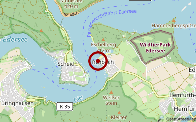 Navigation zum Campingplatz Rehbach am Edersee